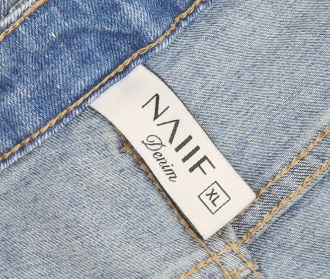 NAIIF Women’s Blue Straight Leg Stretch Denim Jeans Size XL