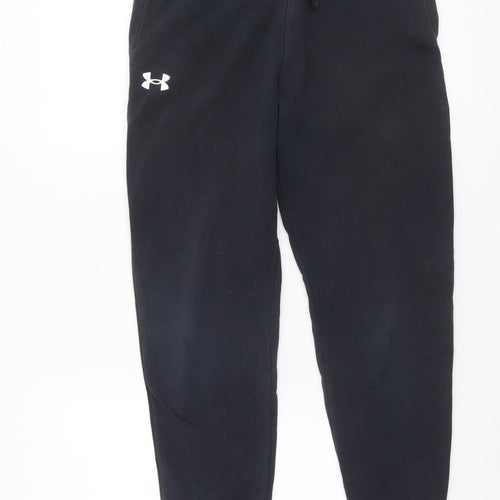 Under Armour Boys Black Jogger Fleece Trousers Size 12 Years