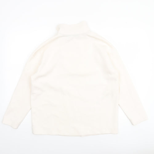 Dunnes Women Ivory XS 1/4 Zip Fleece Sweatshirt Pullover