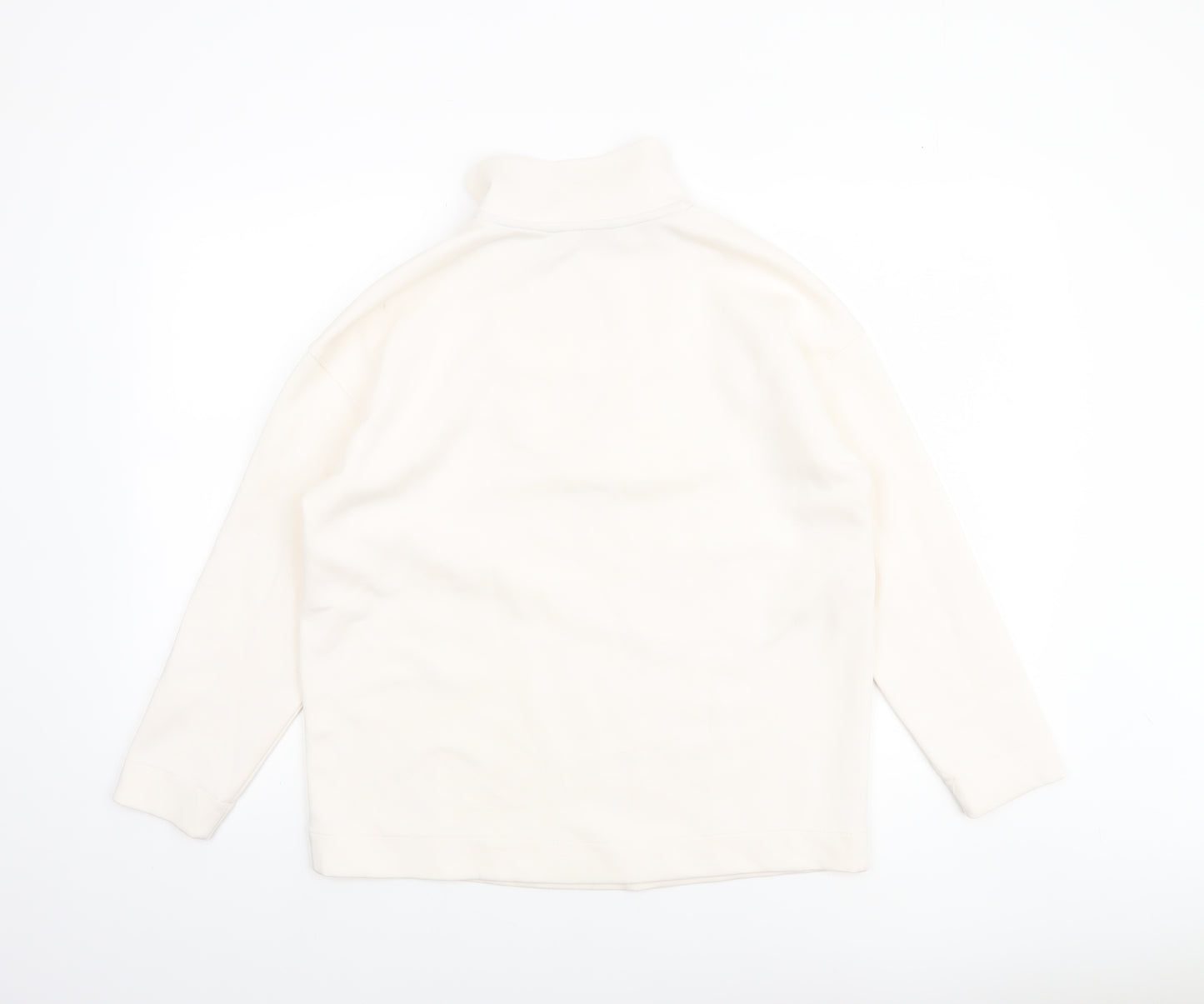 Dunnes Women Ivory XS 1/4 Zip Fleece Sweatshirt Pullover