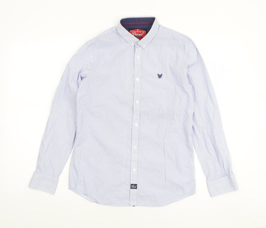 Diesel Boys Blue Button-Down Long Sleeve Cotton Shirt Age 13