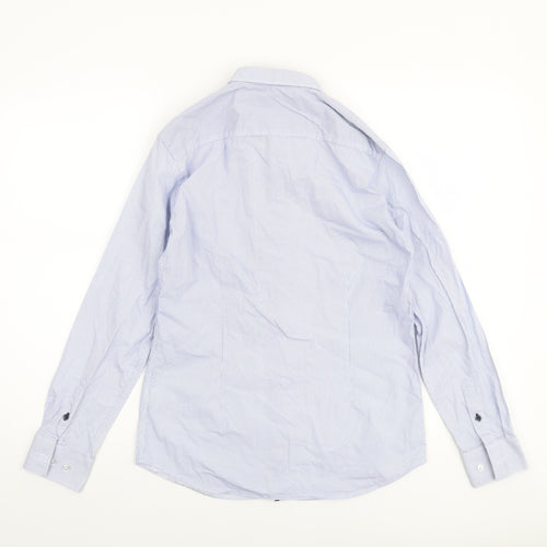 Diesel Boys Blue Button-Down Long Sleeve Cotton Shirt Age 13