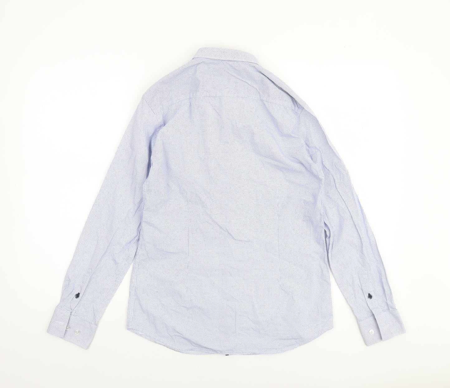 Diesel Boys Blue Button-Down Long Sleeve Cotton Shirt Age 13