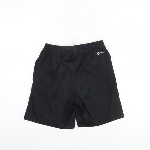 adidas Boys Black Athletic Sports Shorts Size 12 Years Lightweight Activewear