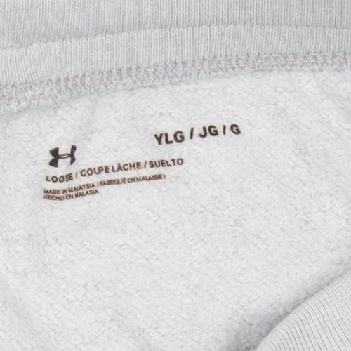 Under Armour Boys Grey Jogger Trousers 13 Years Fleece Elastic Waist