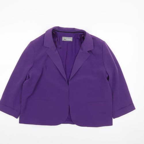 Marks and Spencer Women's Purple Size 16 Classic Blazer Jacket