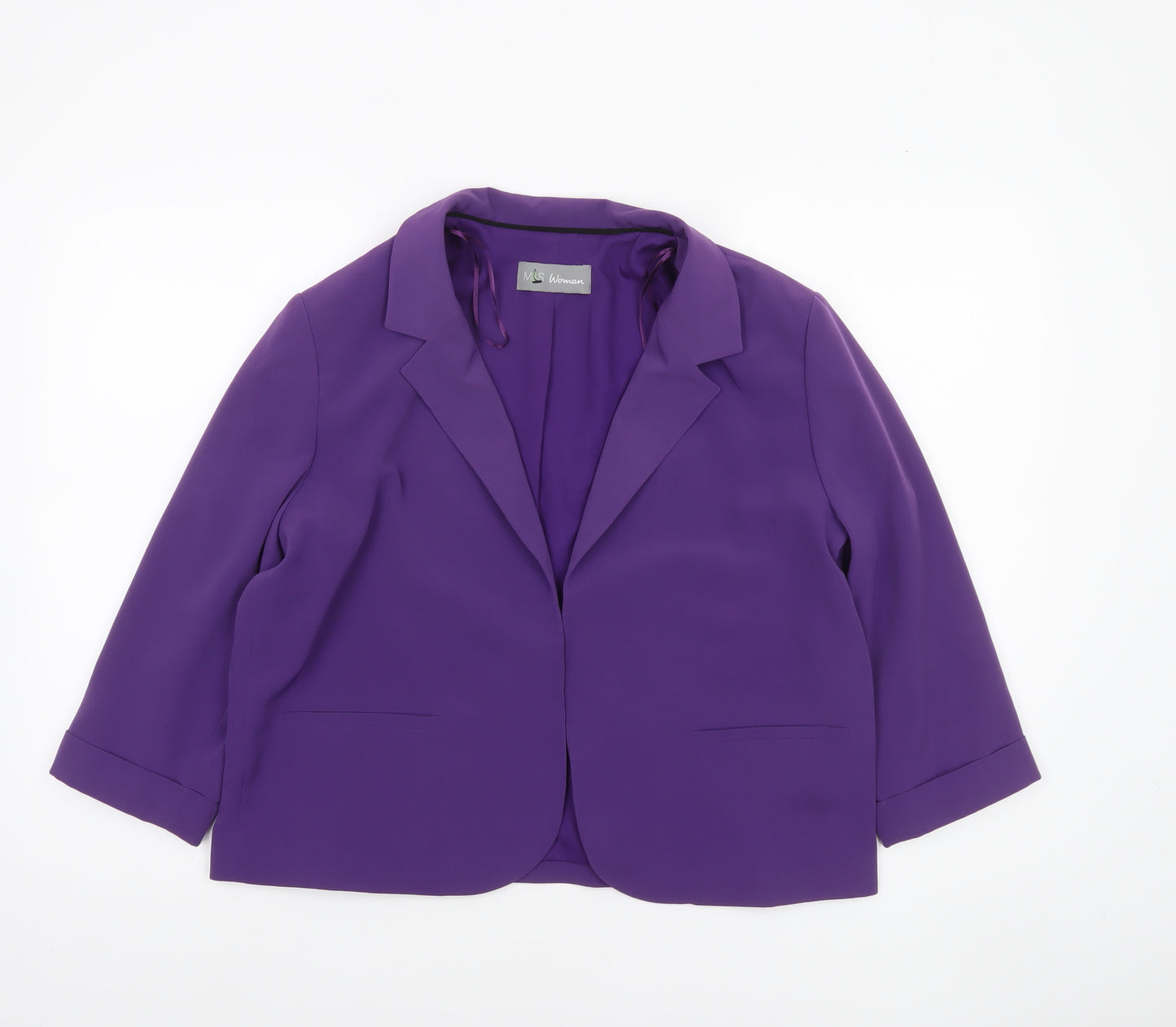 Marks and Spencer Women's Purple Size 16 Classic Blazer Jacket