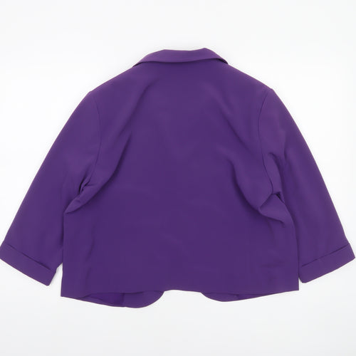 Marks and Spencer Women's Purple Size 16 Classic Blazer Jacket