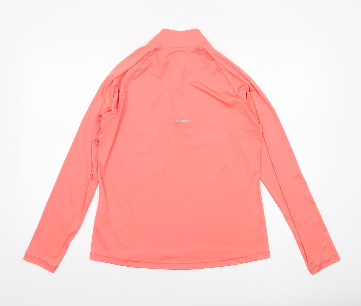 Asics Women Pink Long Sleeve 1/4 Zip Running Pullover Top Size M