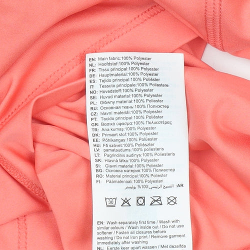 Asics Women Pink Long Sleeve 1/4 Zip Running Pullover Top Size M