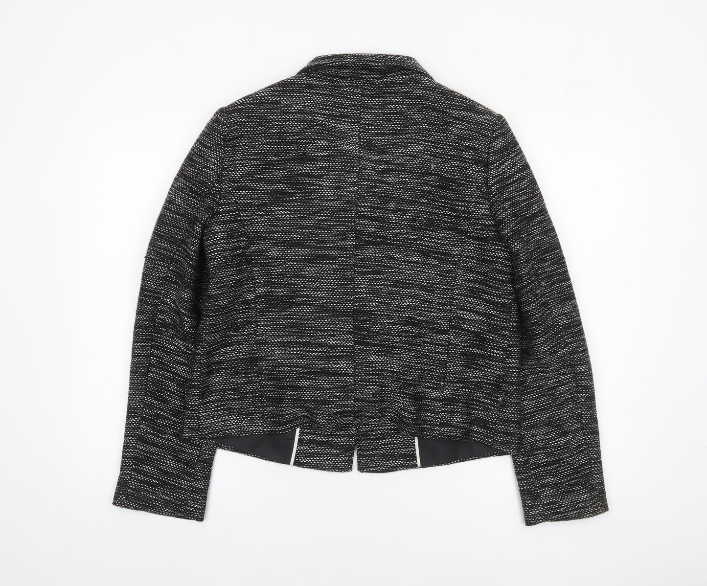 Marks and Spencer Womens Black Size 12 Double-Breasted Blazer