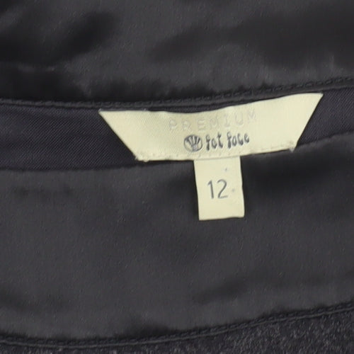 Fat Face Women’s Grey Wool Blend Knee Length Shift Dress Size 12