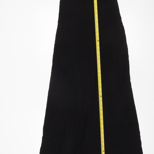Warehouse Womens Black A-Line Long Skirt Size 8 Viscose