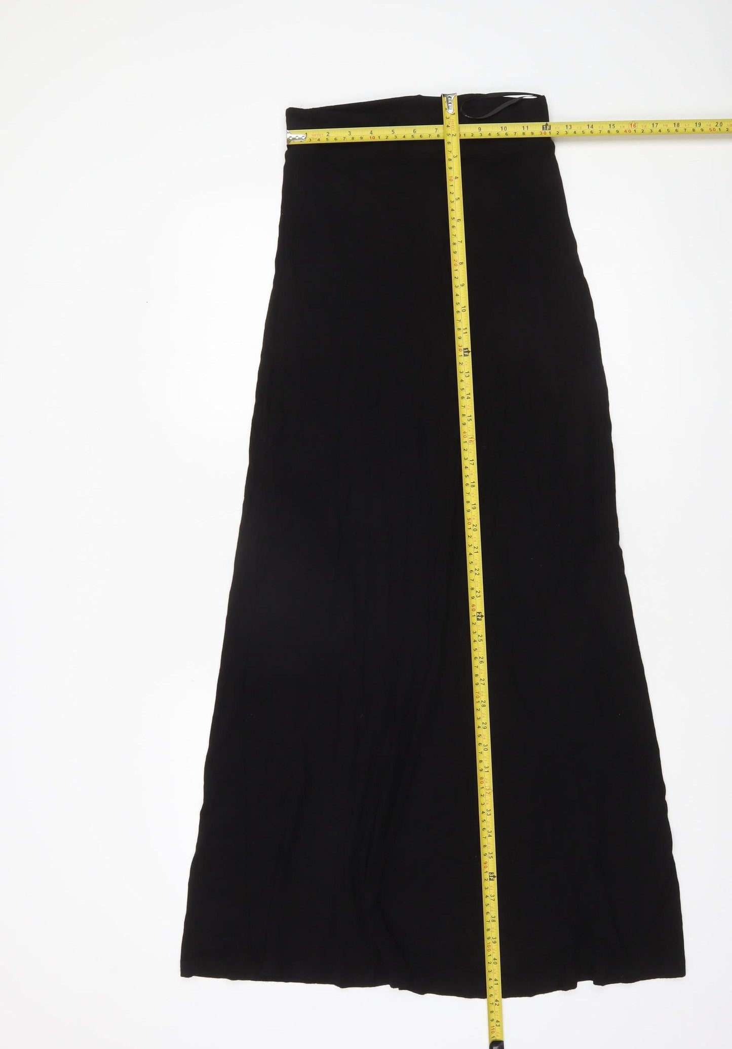 Warehouse Womens Black A-Line Long Skirt Size 8 Viscose