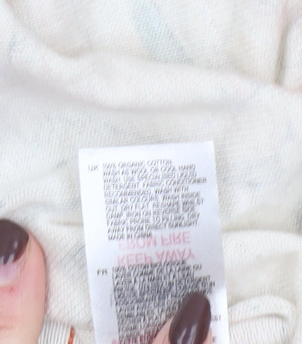 White Stuff Women's Multicoloured Floral Cotton Cardigan UK 18