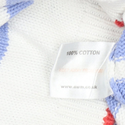 Country Rose Womens Multicoloured Striped Cotton Pullover Jumper XL