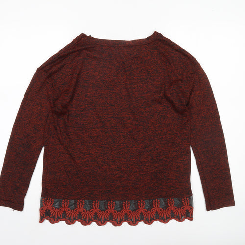 Next Women’s Red Knit Jumper Size 10 Long Sleeve Boat Neck