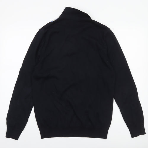 Next Men’s Blue Striped Collared Cotton Jumper M