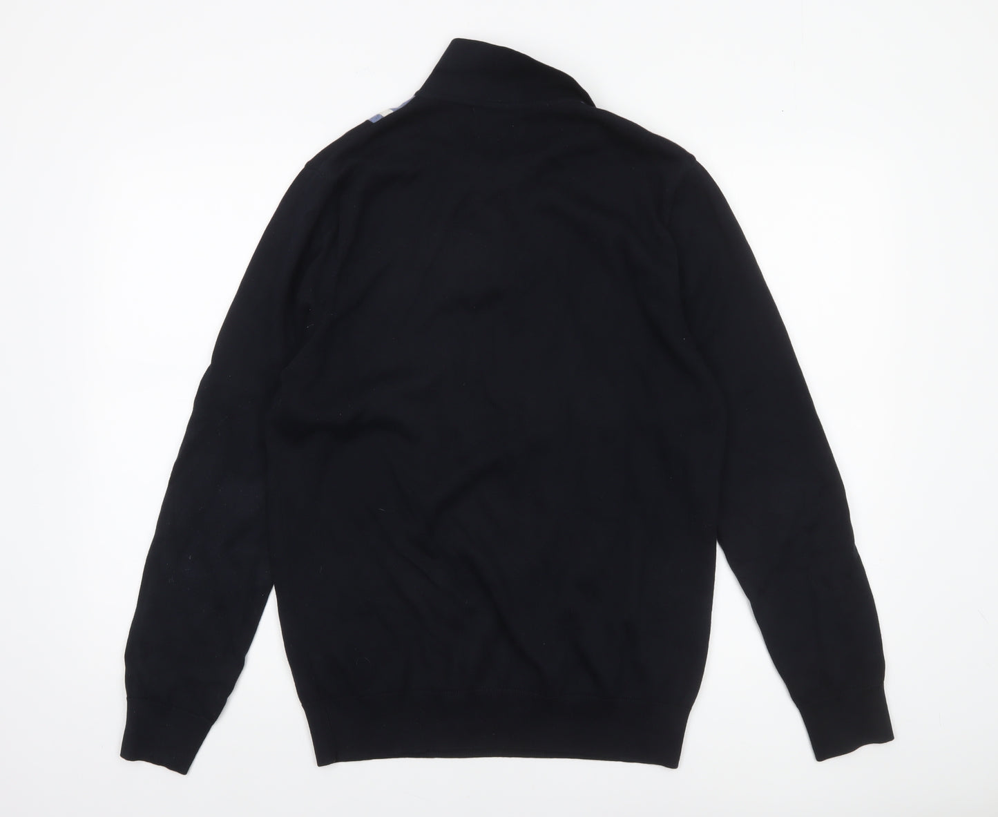 Next Men’s Blue Striped Collared Cotton Jumper M