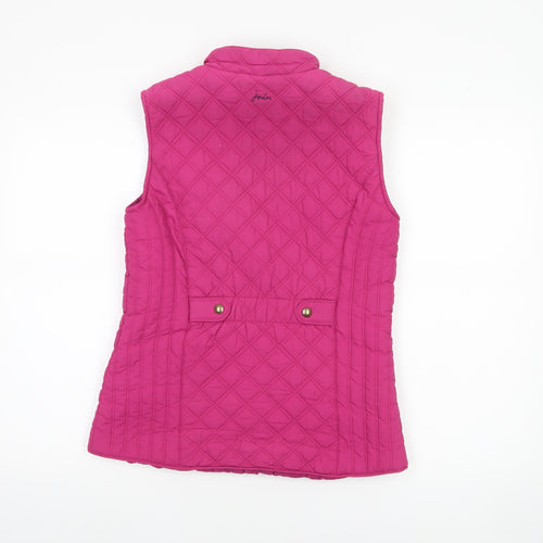 Joules Women's Pink Quilted Waistcoat Gilet UK 10 Regular Fit