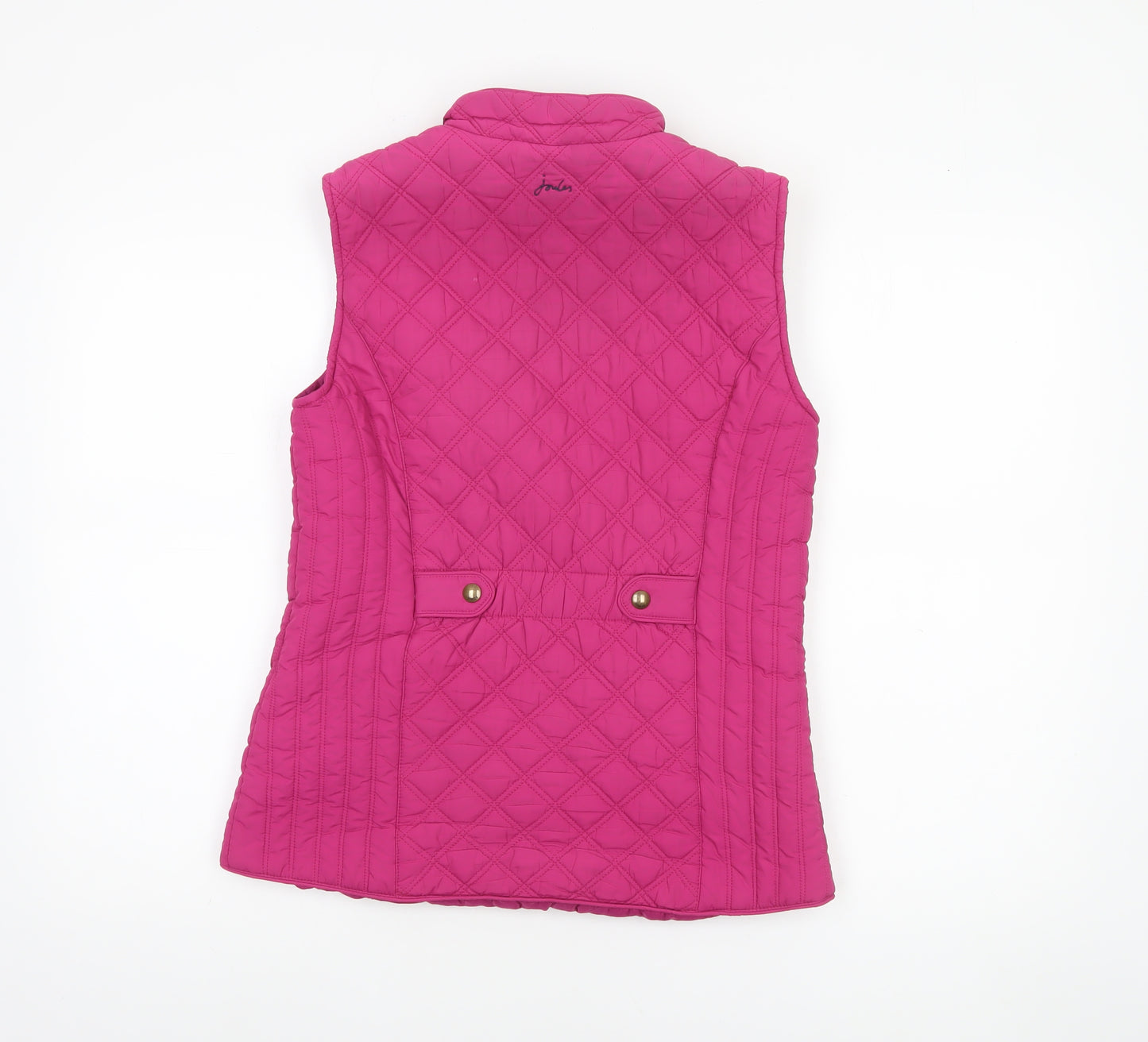 Joules Women's Pink Quilted Waistcoat Gilet UK 10 Regular Fit