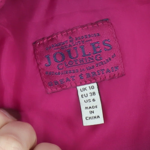 Joules Women's Pink Quilted Waistcoat Gilet UK 10 Regular Fit