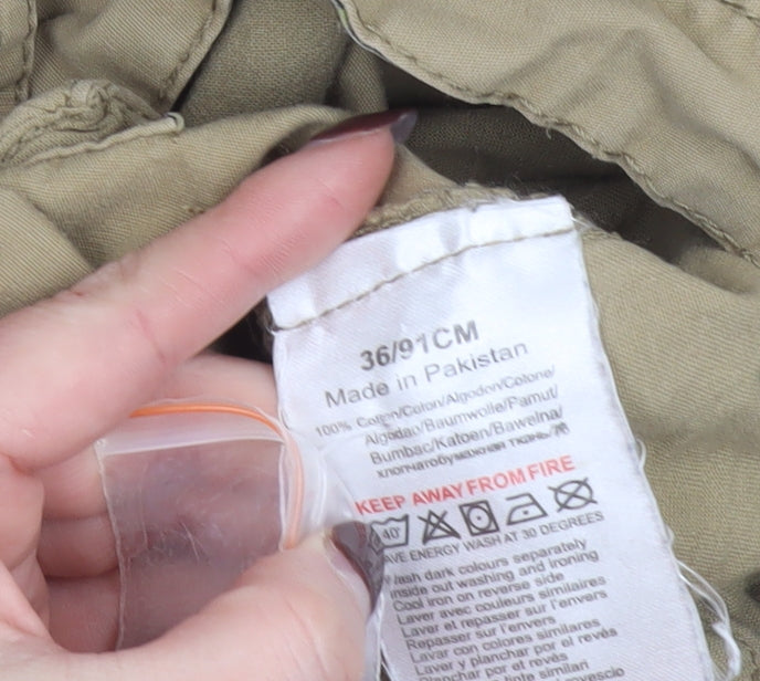 Threadbare Mens Beige Cargo Shorts Size L 36in Cotton Casual