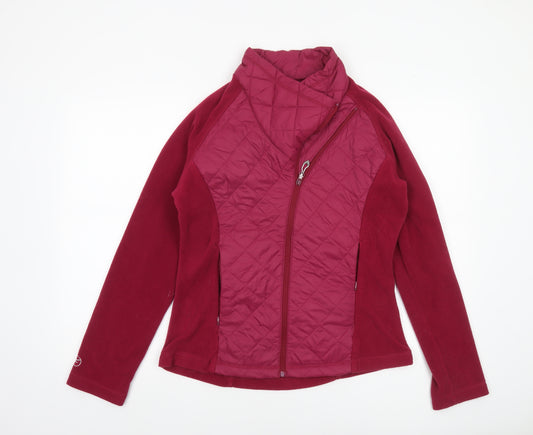 Regatta Women's Burgundy Quilted Fleece Jacket UK 12 Full Zip Outdoor