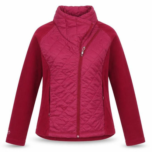 Regatta Women's Burgundy Quilted Fleece Jacket UK 12 Full Zip Outdoor