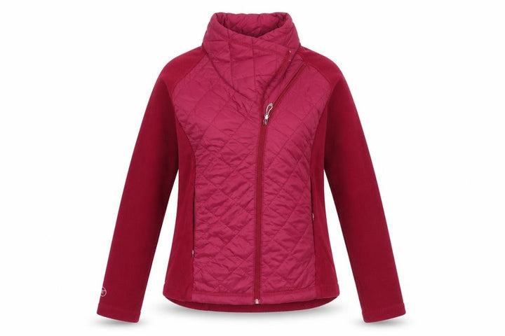 Regatta Women's Burgundy Quilted Fleece Jacket UK 12 Full Zip Outdoor