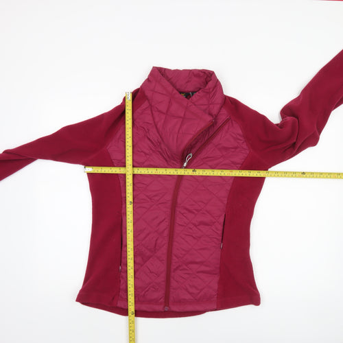 Regatta Women's Burgundy Quilted Fleece Jacket UK 12 Full Zip Outdoor