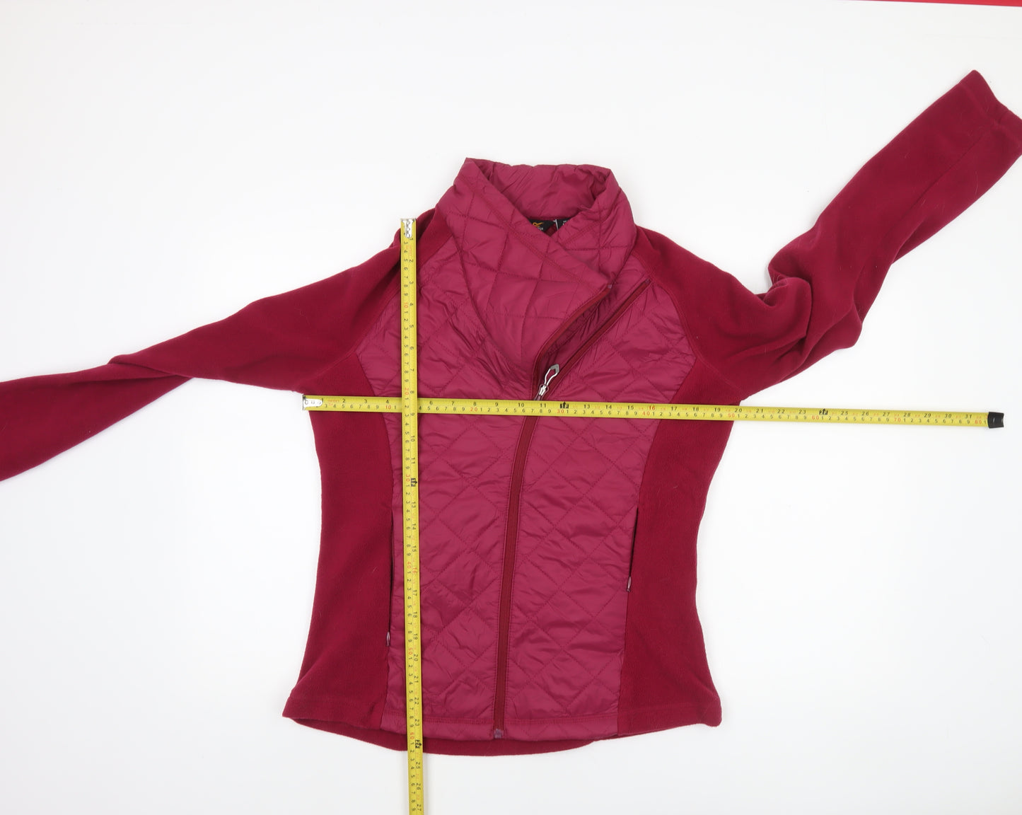 Regatta Women's Burgundy Quilted Fleece Jacket UK 12 Full Zip Outdoor