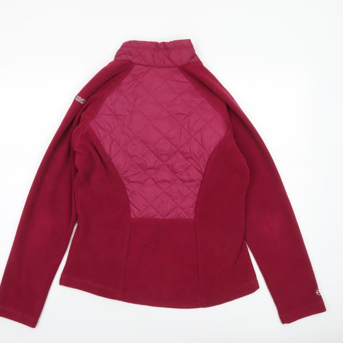 Regatta Women's Burgundy Quilted Fleece Jacket UK 12 Full Zip Outdoor