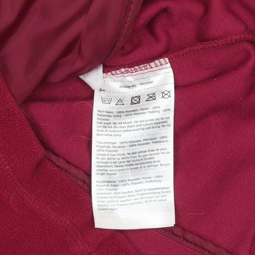 Regatta Women's Burgundy Quilted Fleece Jacket UK 12 Full Zip Outdoor