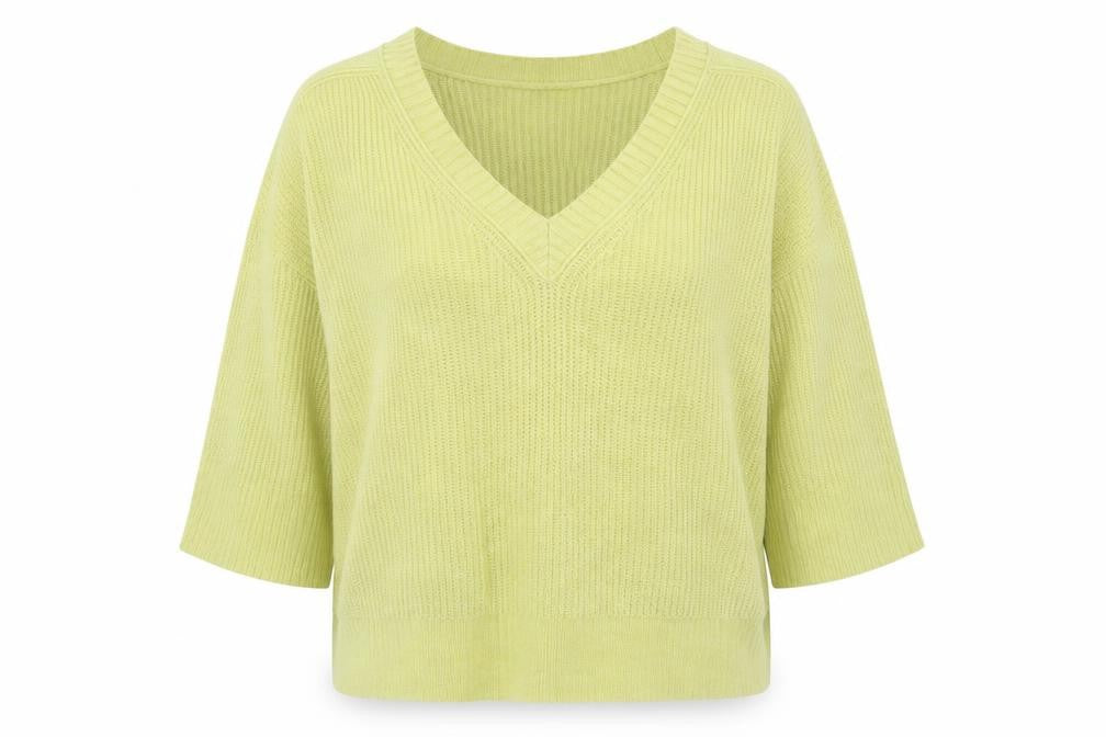 Front view of Next Women’s Green XL V-Neck Knit Relaxed jumper