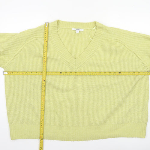 Next Women’s Green XL V-Neck Knit Relaxed Pullover Jumper