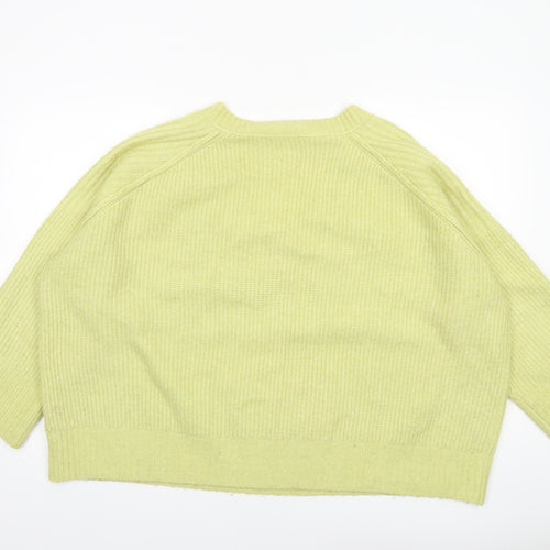 Next Women’s Green XL V-Neck Knit Relaxed Pullover Jumper