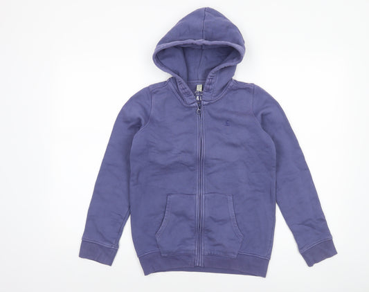 Joules Girls Purple Full Zip Cotton Hoodie 9-10 Years