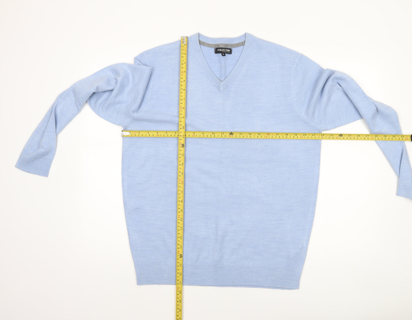 Debenhams Men’s Blue Acrylic V-Neck Pullover Jumper M