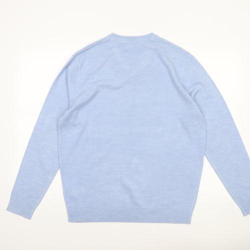 Debenhams Men’s Blue Acrylic V-Neck Pullover Jumper M