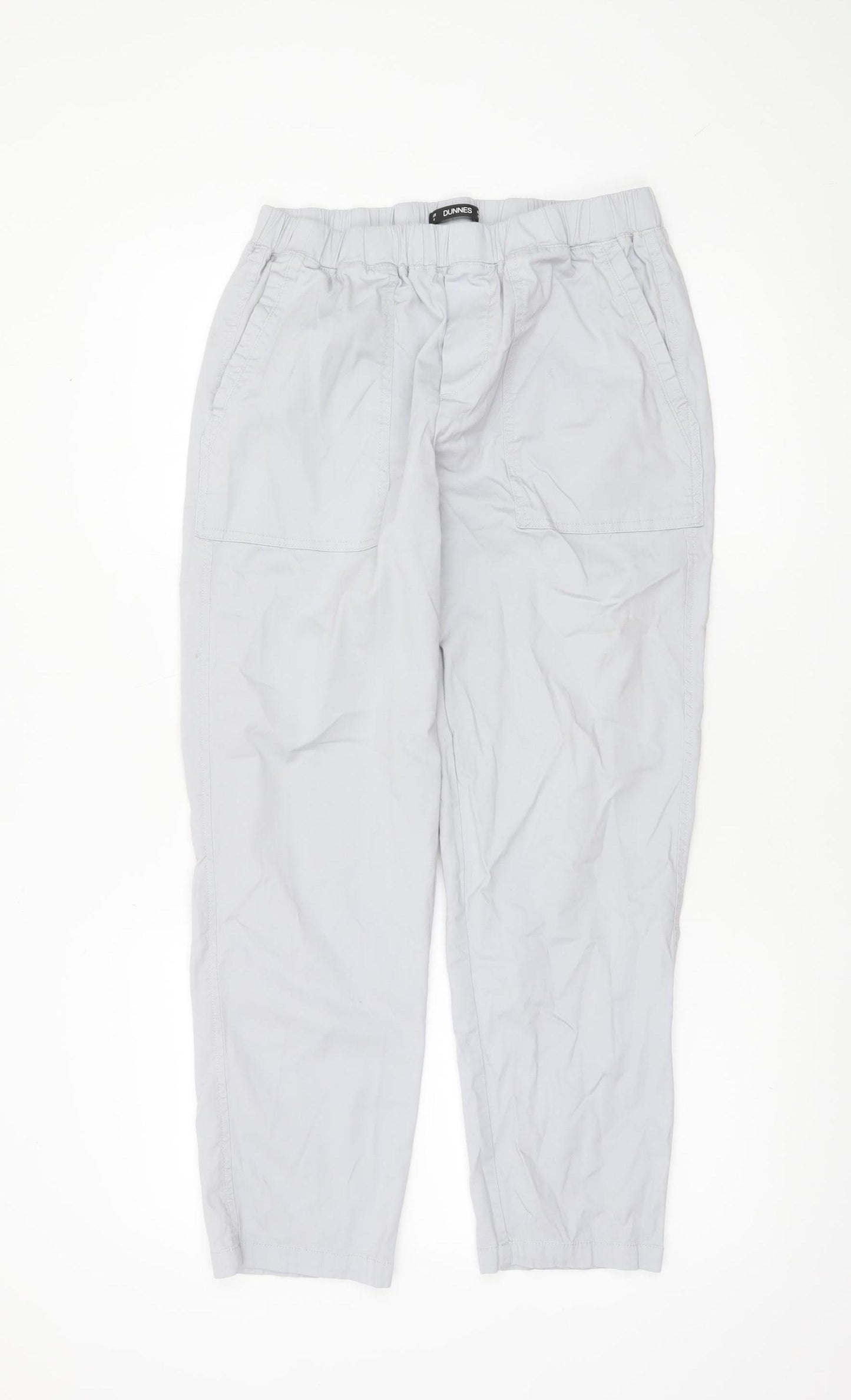 Dunnes Stores Women Grey Cargo Trousers Size 14 Cotton Blend