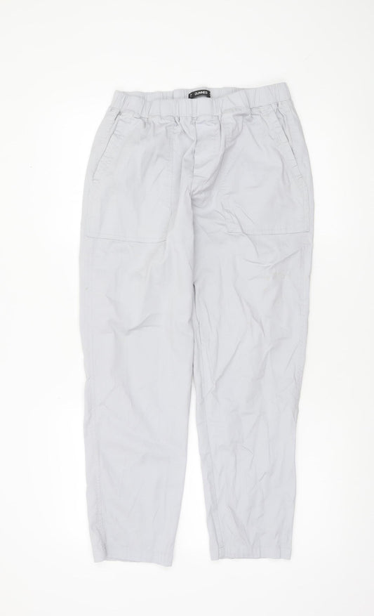 Dunnes Stores Women Grey Cargo Trousers Size 14 Cotton Blend