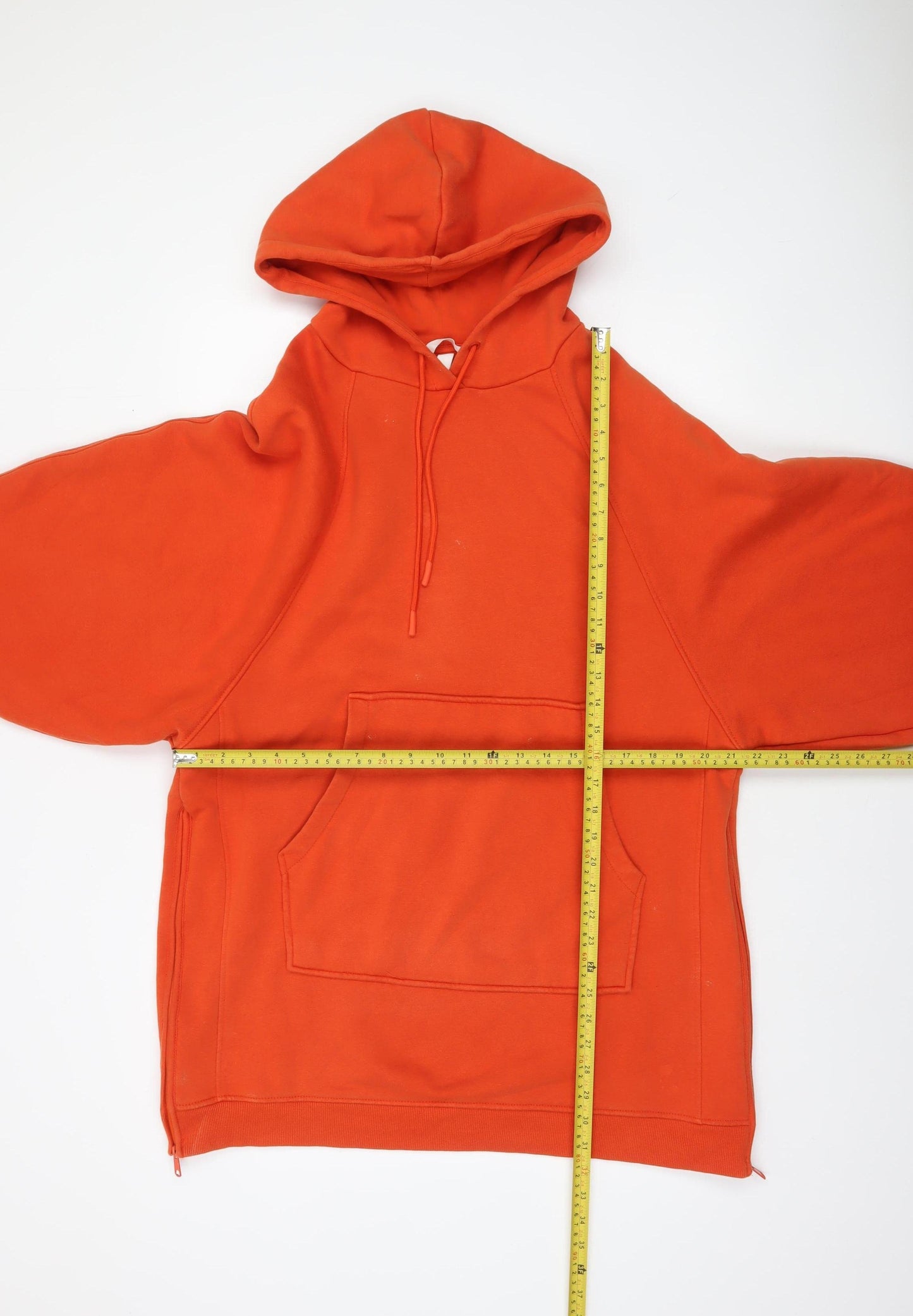 H&M Women’s Orange Pullover Hoodie Size M Cotton Blend Casual