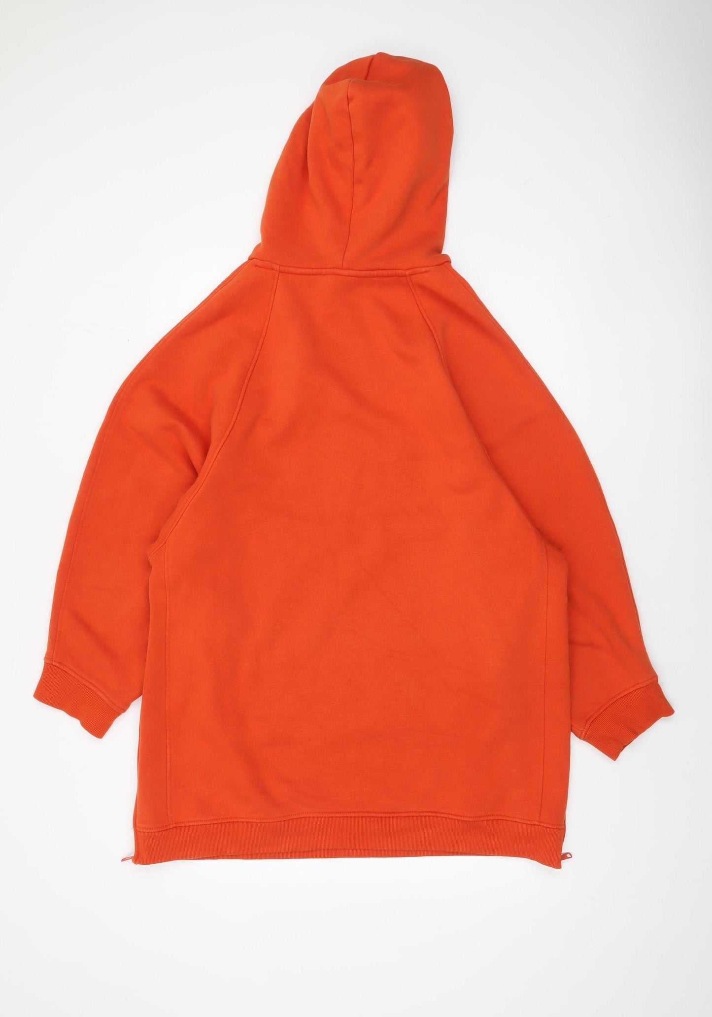 H&M Women’s Orange Pullover Hoodie Size M Cotton Blend Casual