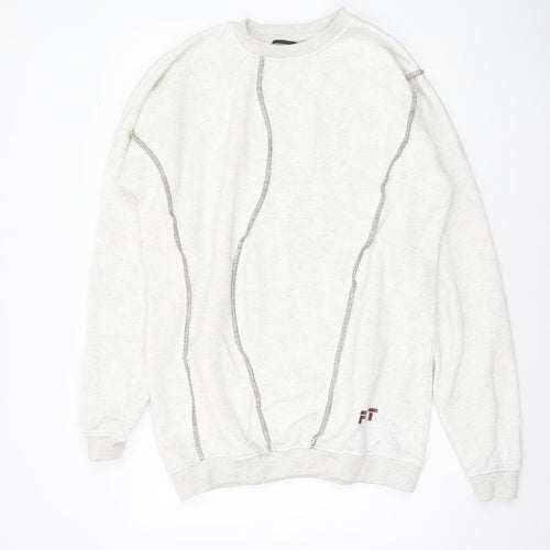 PrettyLittleThing Women’s Beige Pullover Sweatshirt Size 10 Cotton Blend