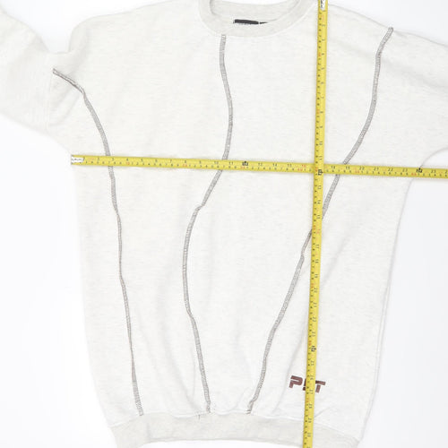 PrettyLittleThing Women’s Beige Pullover Sweatshirt Size 10 Cotton Blend