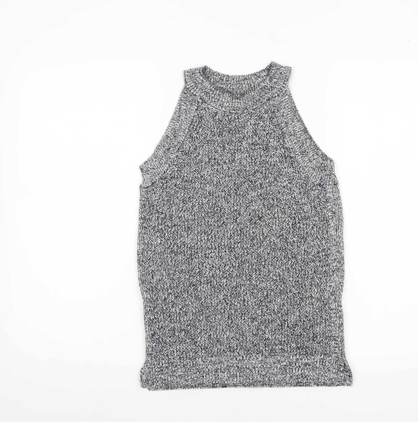 Marks and Spencer Women’s Grey Knit Sleeveless High Neck Tank Top Size 12