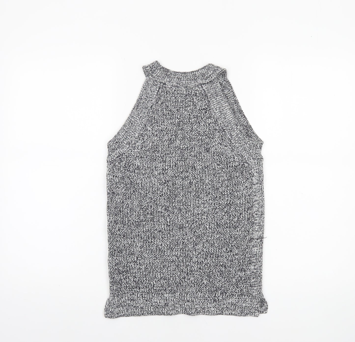 Marks and Spencer Women’s Grey Knit Sleeveless High Neck Tank Top Size 12
