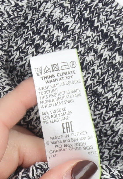 Marks and Spencer Women’s Grey Knit Sleeveless High Neck Tank Top Size 12