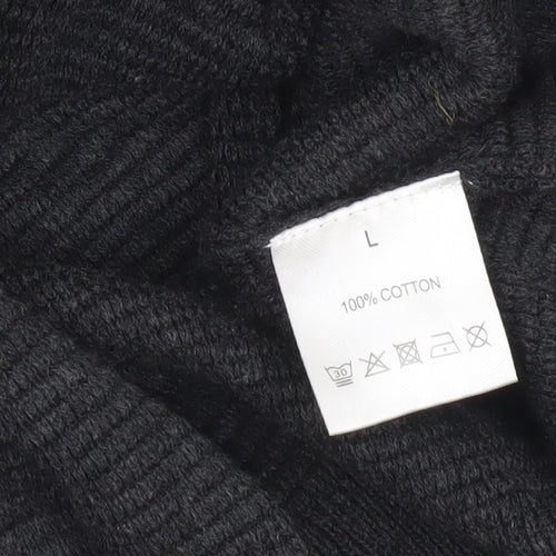 Linea Men's Grey Cotton Crew Neck Pullover Jumper L